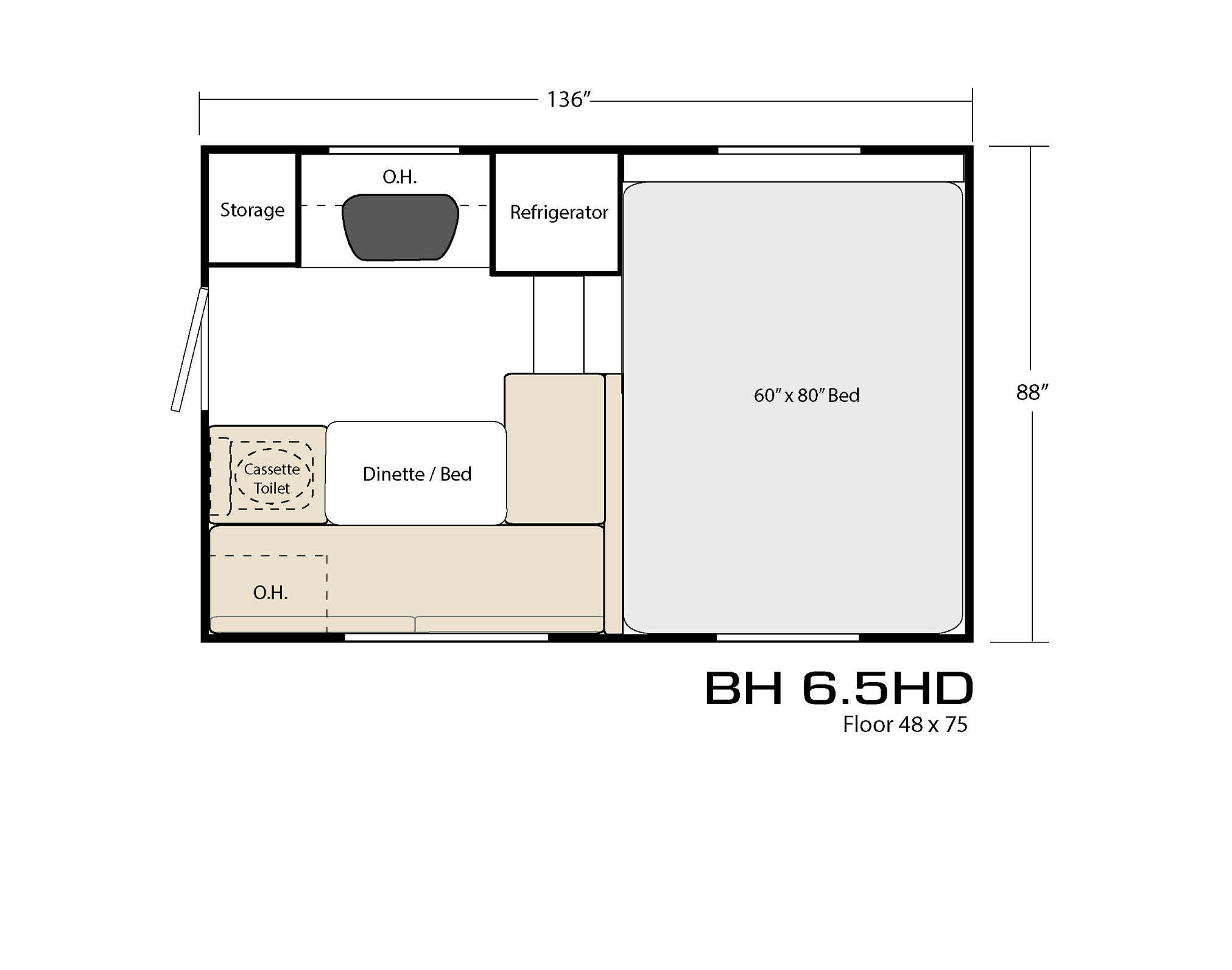BUNKHOUSE 6.5HD floorplan